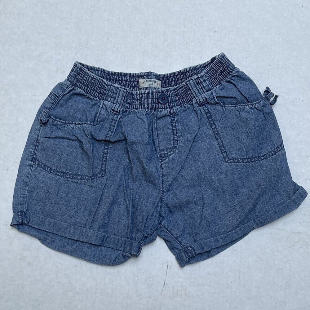 OshKosh B'gosh Shorts Girls 10 Blue Denim Pull On Summer Vacation